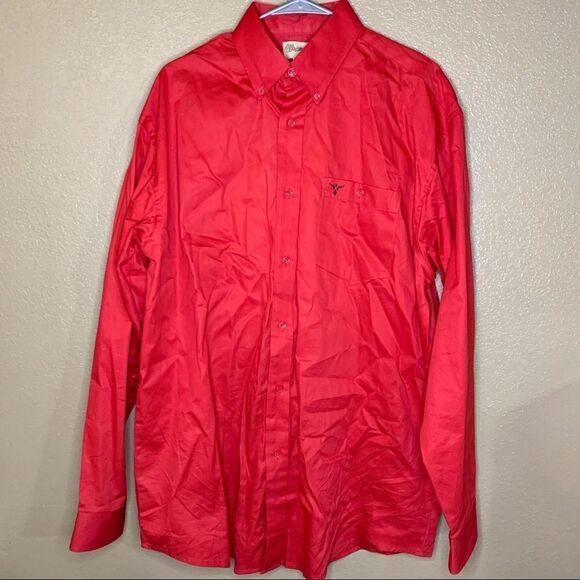 Wrangler 20X Mens red long sleeve button down‎ - Picture 1 of 9